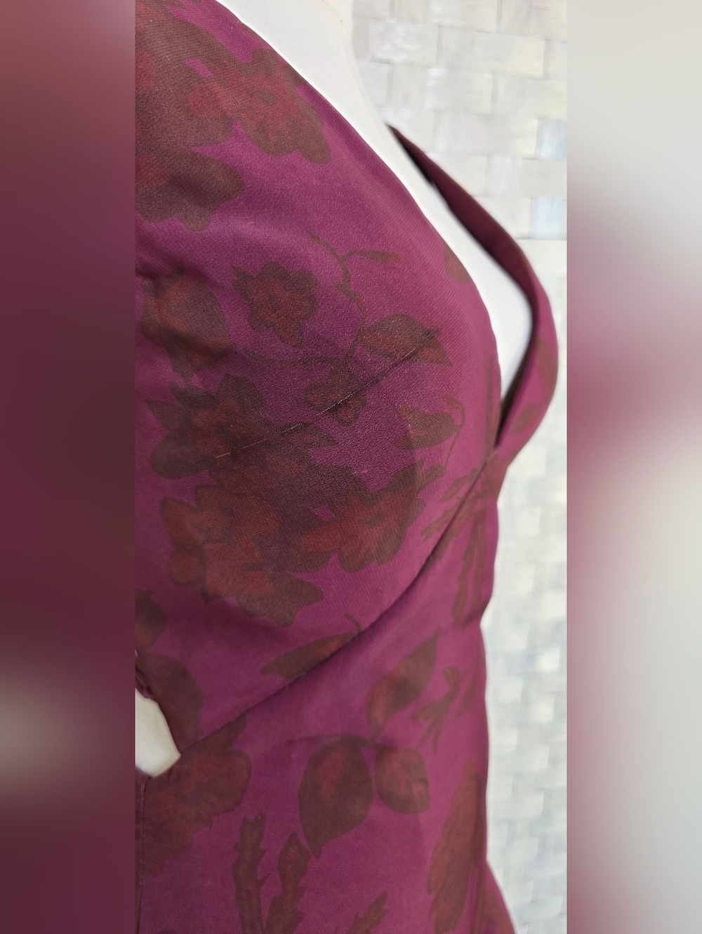 Plum Halter Ruffled Maxi Dress - Picture 8 of 13